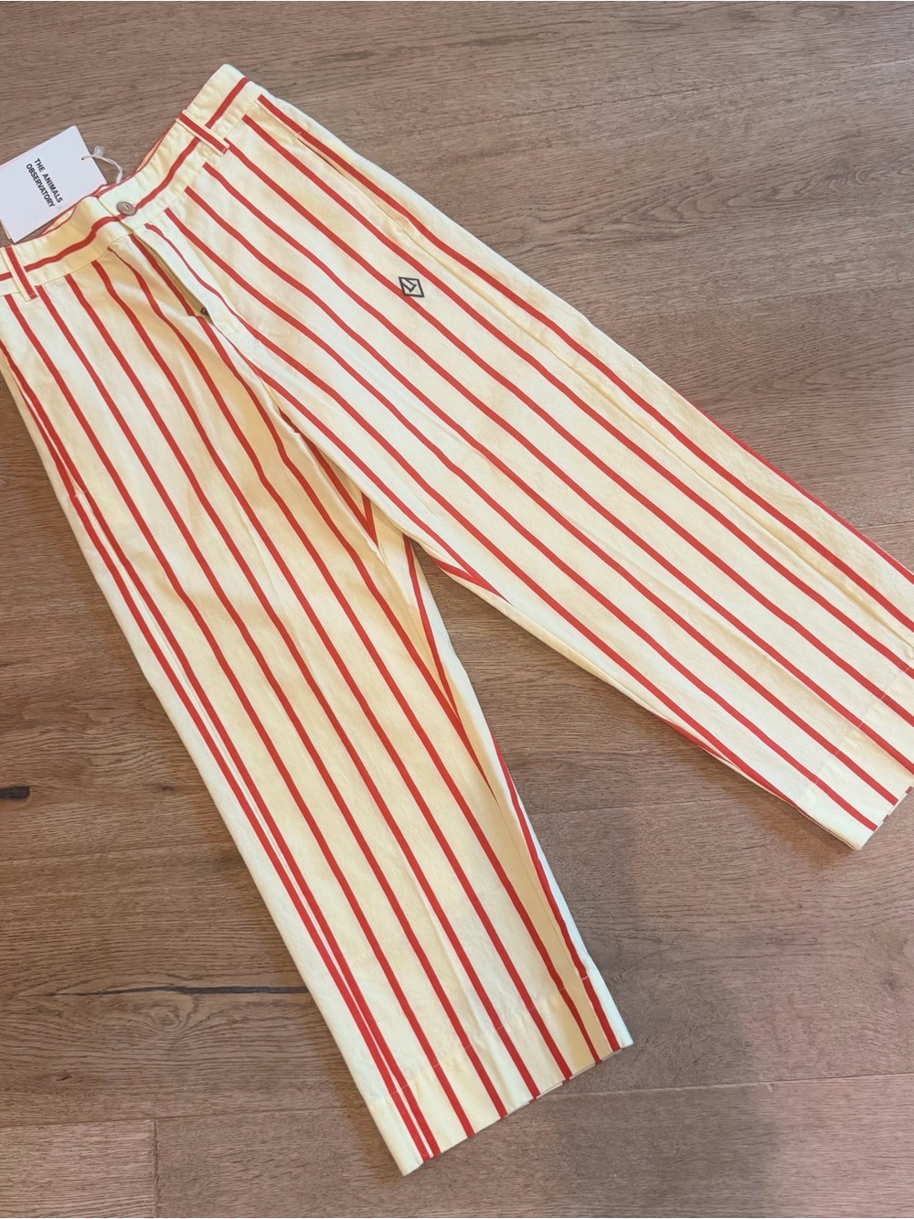 Boys The Animal Observatory Striped Red Formal Trousers pants NWT